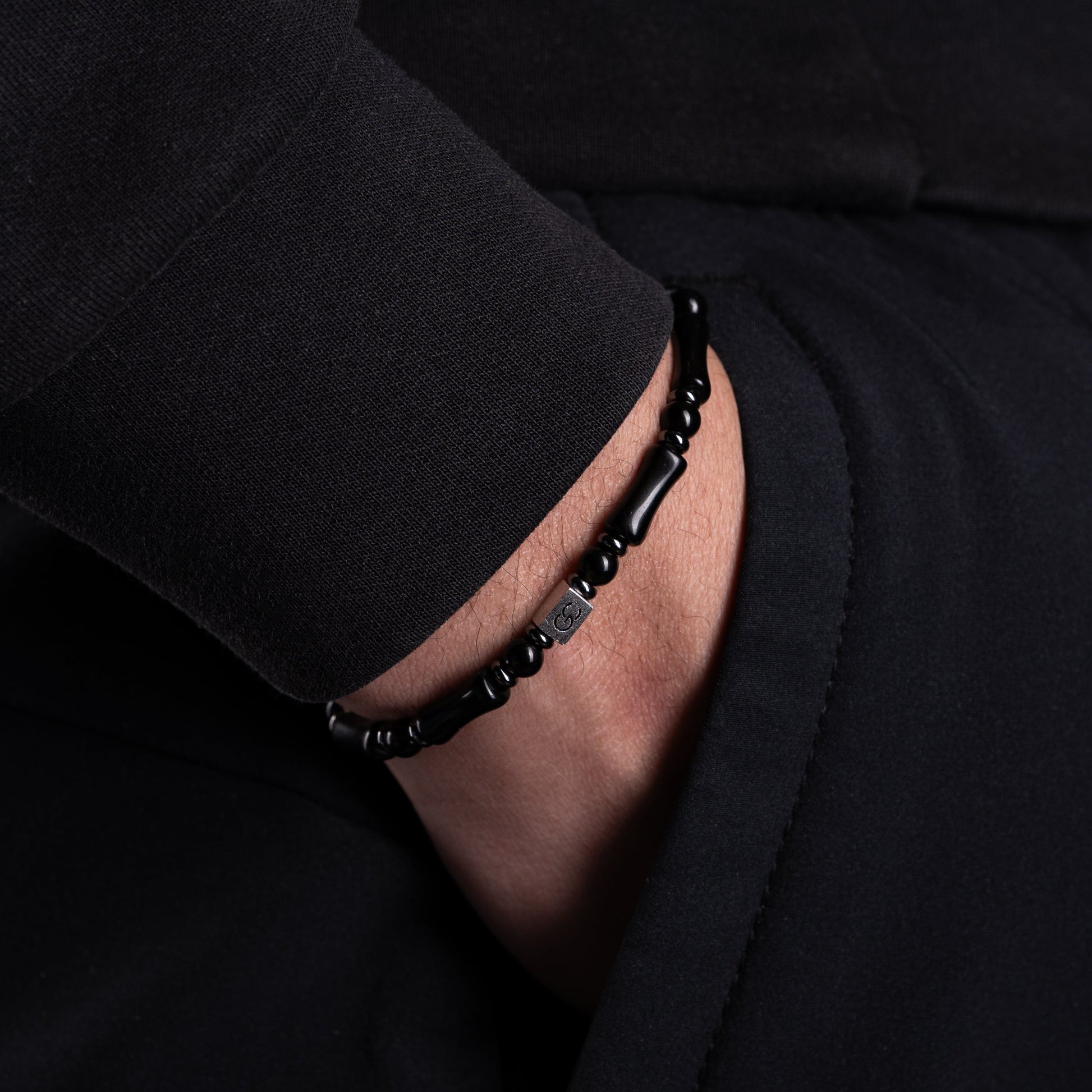 GC·Bracelet Bamboo Black Onyx-Black Tourmaline Bracelet（4mm）