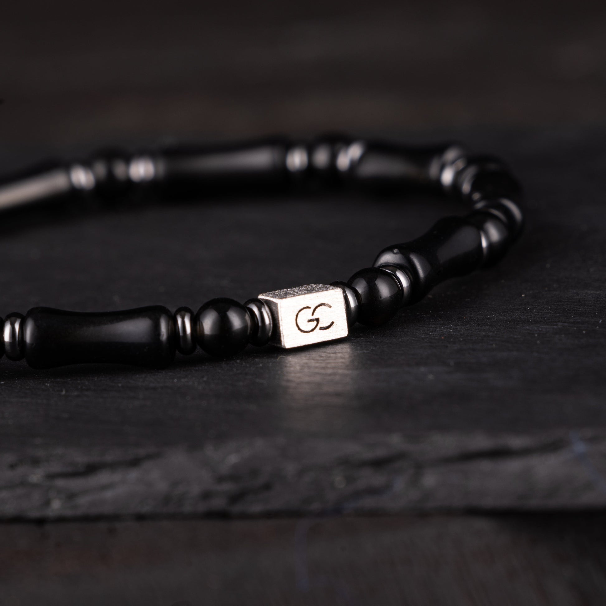 GC·Bracelet Bamboo Black Onyx-Black Tourmaline Bracelet（4mm）