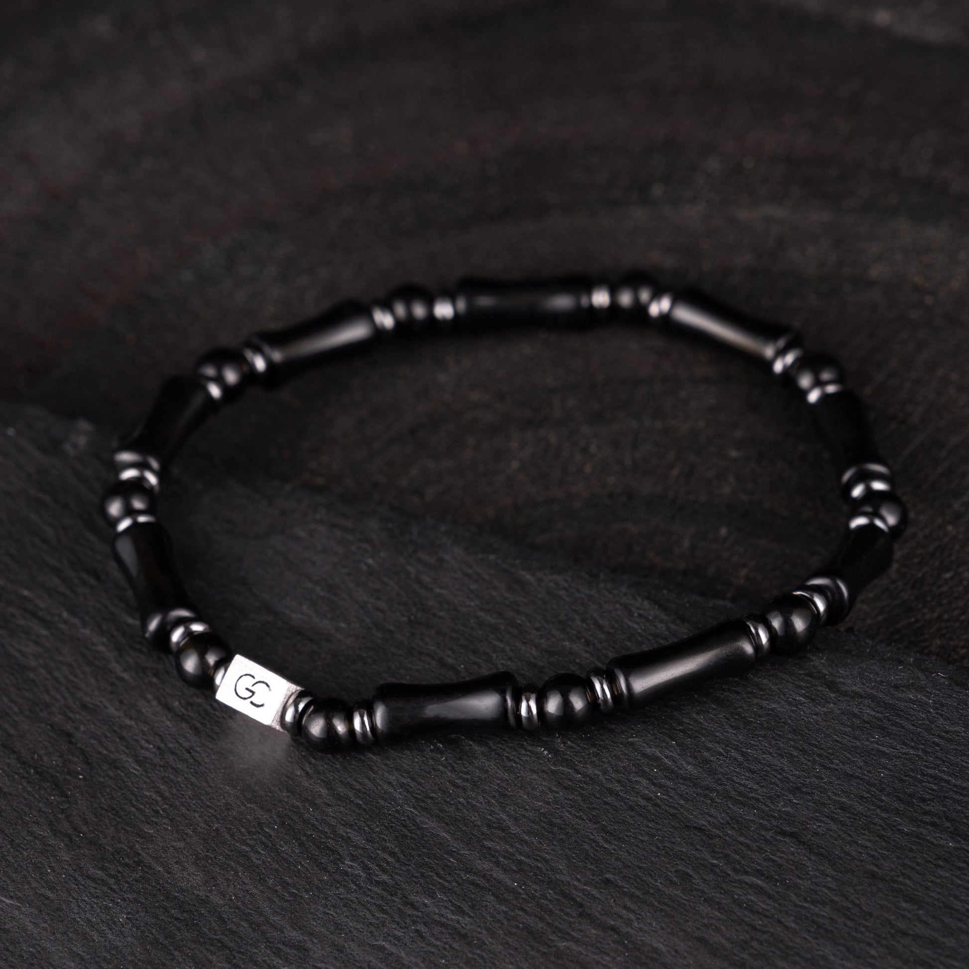 GC·Bracelet Bamboo Black Onyx-Black Tourmaline Bracelet（4mm）