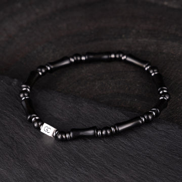 GC·Bracelet Bamboo Black Onyx-Black Tourmaline Bracelet（4mm）