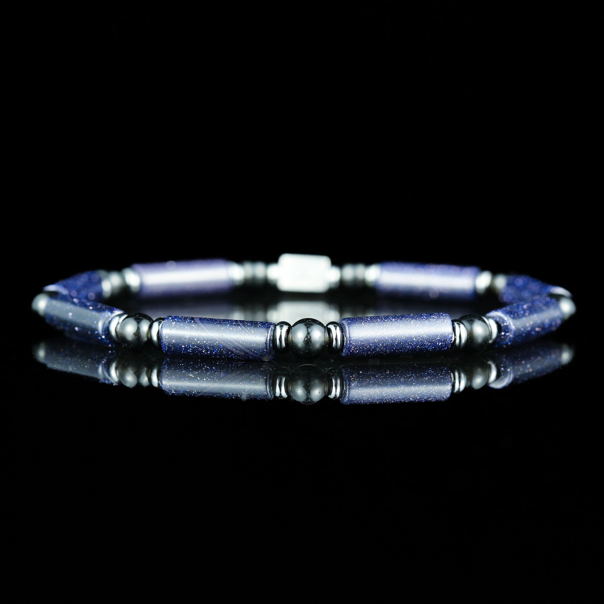 GC·Bracelet Blue agate-Black tourmaline bracelet（4mm）