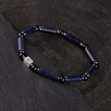 GC·Bracelet Blue agate-Black tourmaline bracelet（4mm）