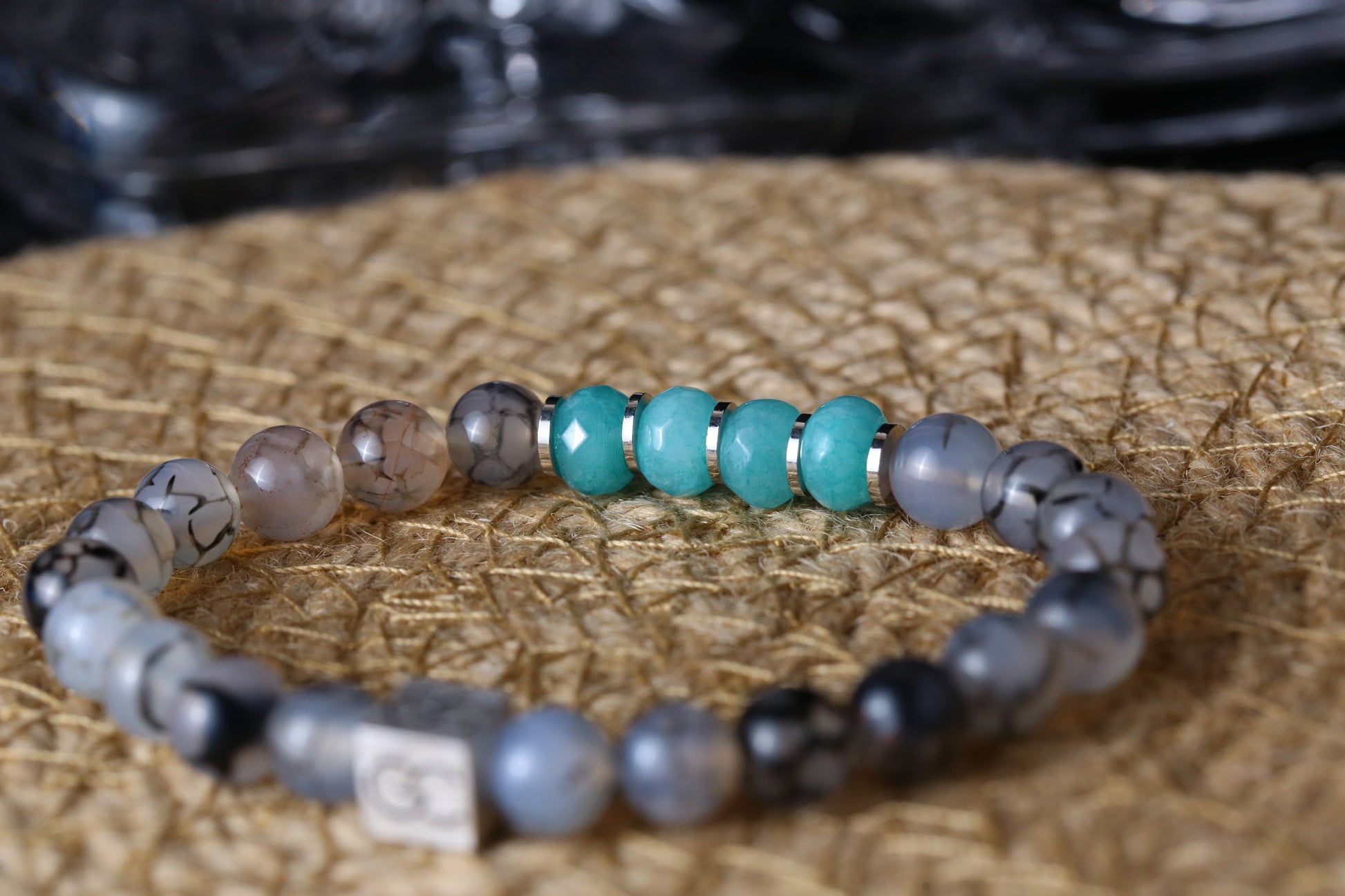 GC·Bracelet Dragon Vein Agate Abacus Bracelet（8mm）