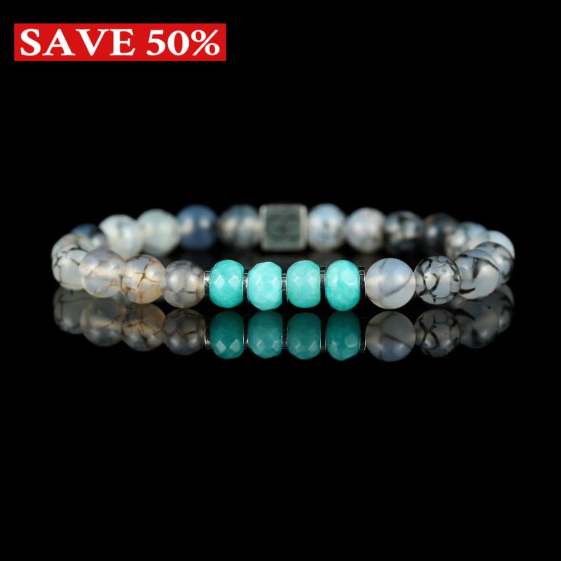 GC·Bracelet Dragon Vein Agate Abacus Bracelet（8mm）