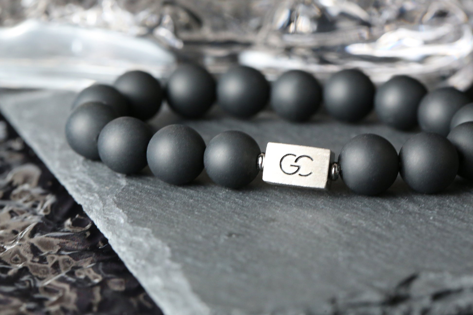 GC·Bracelet Frosted Black Onyx Bracelet IV（12mm）