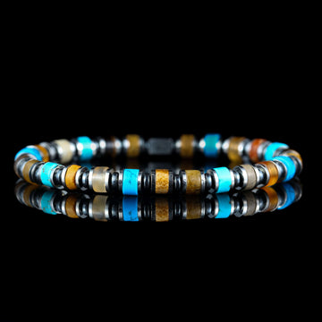 GC·Bracelet Landscape Jasper - Red Turquoise - Tiger's Eye - Agate - Blue Turquoise Bracelet（6mm）
