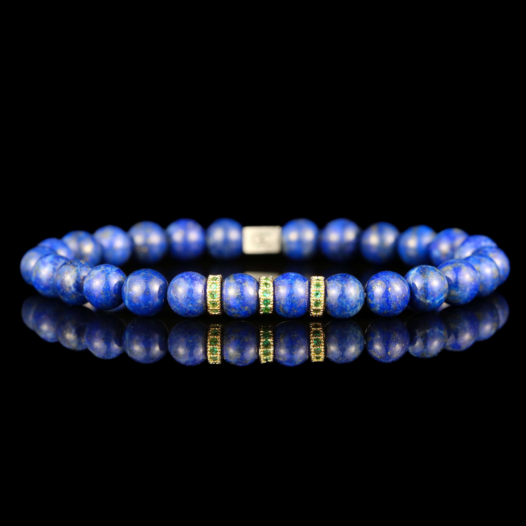 GC·Bracelet Lapis Lazuli Bracelet（7mm）,18K,Green Diamond.