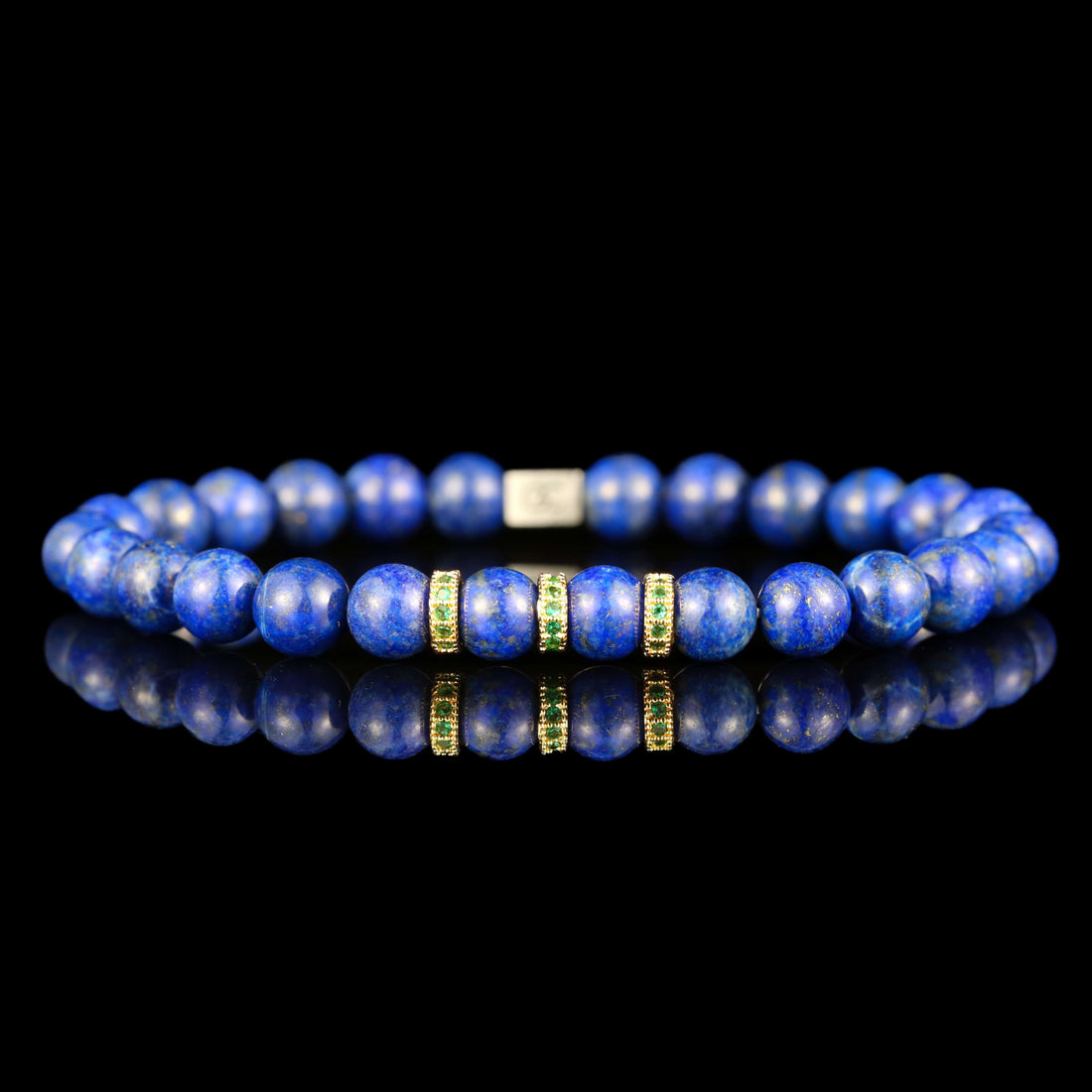 GC·Bracelet Lapis Lazuli Bracelet（7mm）,18K,Green Diamond.