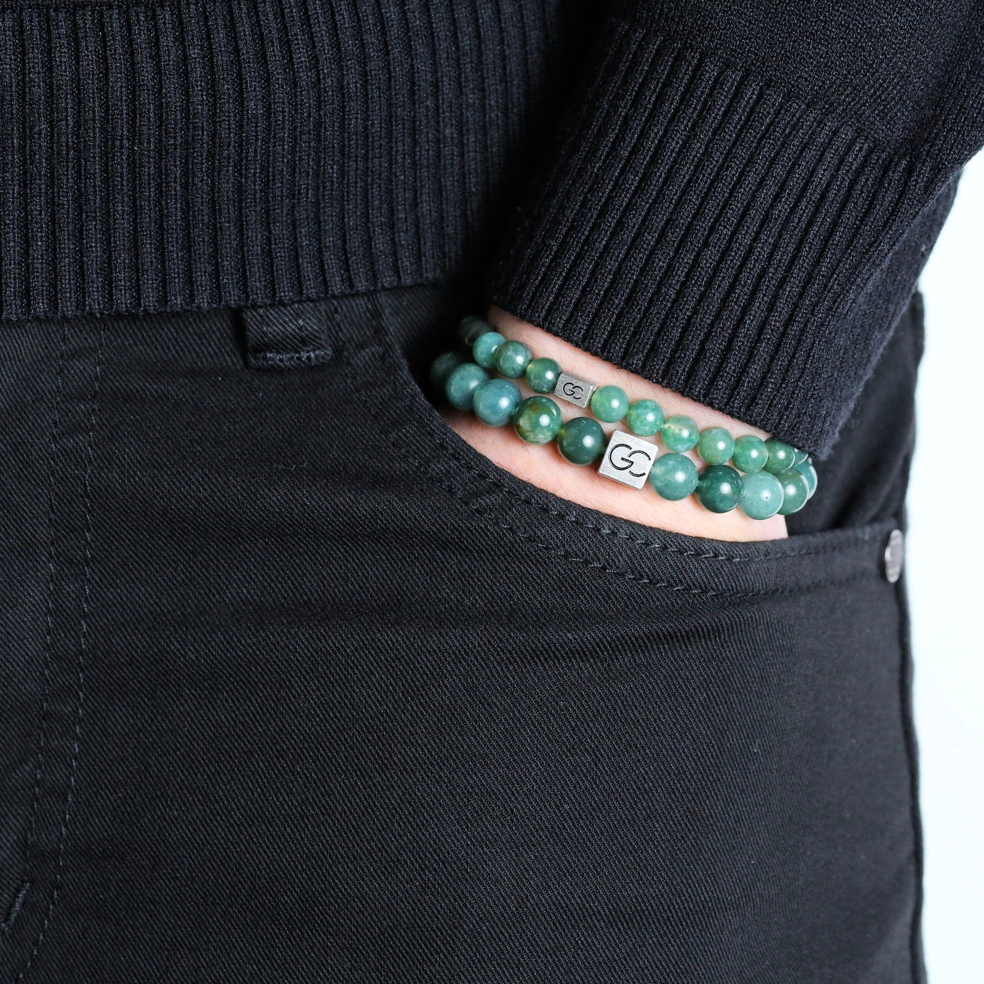 GC·Bracelet Moss Agate Bracelet I（6mm）
