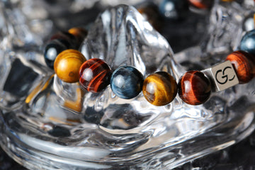 GC·Bracelet Red Tiger Eye-Yellow Tiger Eye-Ink Blue Tiger Eye Bracelet（10mm）
