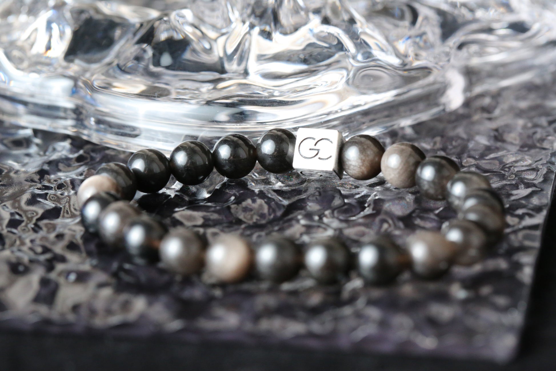 GC·Bracelet Silver Sheen Obsidian Bracelet II（8mm）