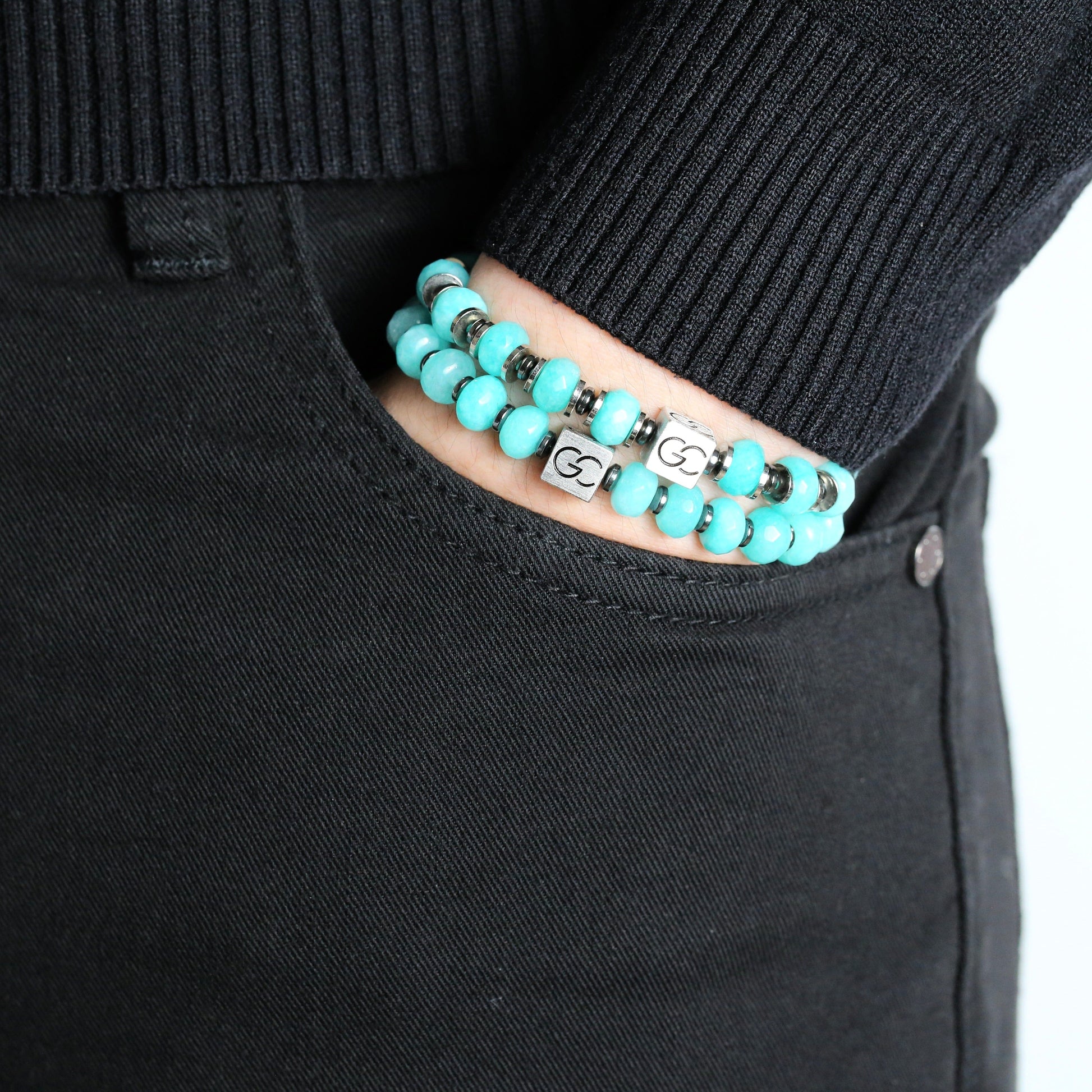 GC·Bracelet Sky Blue Abacus Bead Bracelet I（8mm）