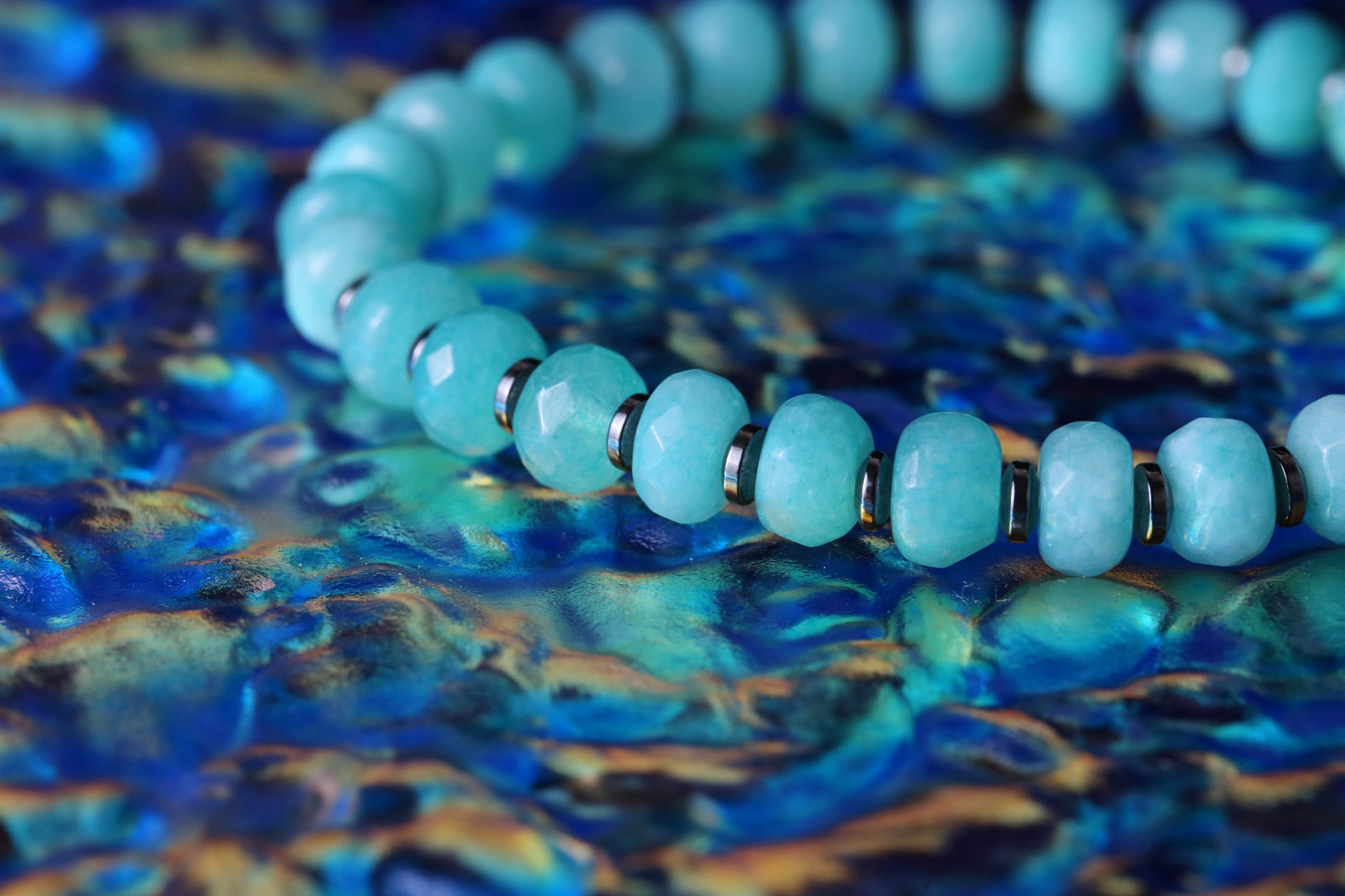 GC·Bracelet Sky Blue Abacus Bead Bracelet I（8mm）